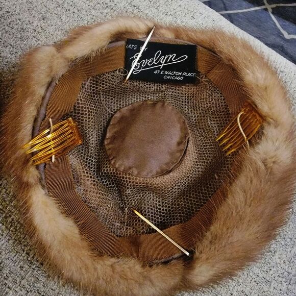 #Vintage #Chicago #Genuine #Mink #Fur Hats Set w/ Chas A Stevens Hatbox 50s-60s main image 5